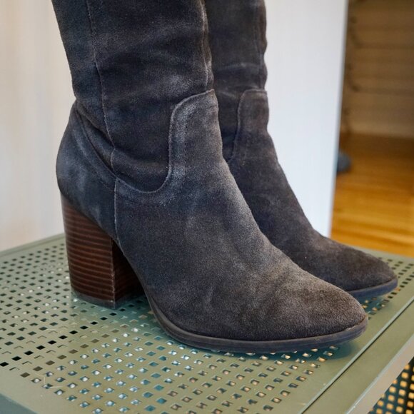 Steve Madden Saudy Suede Over-the-Knee Boots Size 8 - Dark Grey - Picture 8 of 11